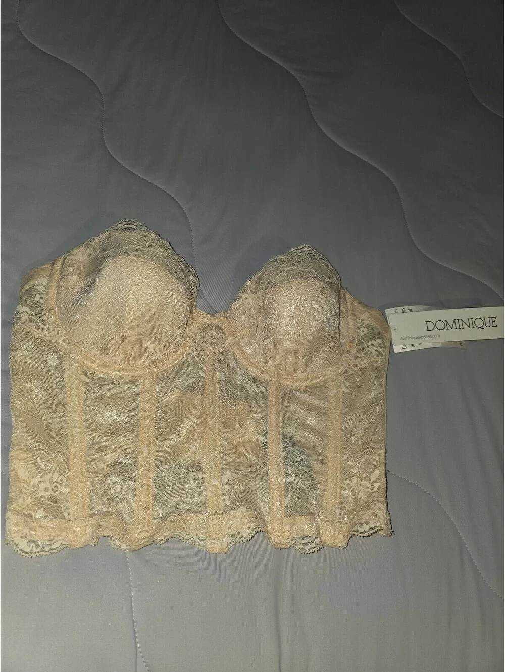 Dominque Bustier Strapless - Beige bra 34A - new with tags